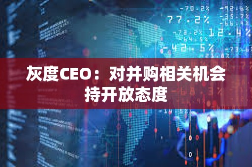 灰度CEO：對并購相關機會持開放態度