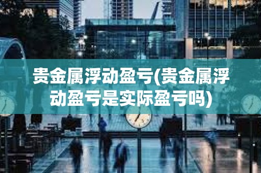 貴金屬浮動盈虧(貴金屬浮動盈虧是實際盈虧嗎)