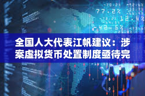 全國人大代表江帆建議：涉案虛擬貨幣處置制度亟待完善