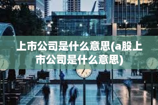 上市公司是什么意思(a股上市公司是什么意思)
