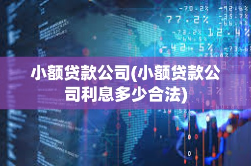 小額貸款公司(小額貸款公司利息多少合法)