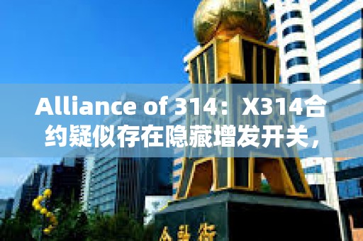 Alliance of 314：X314合約疑似存在隱藏增發開關，開發者應注意驗證