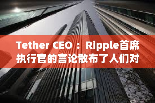 Tether CEO :Ripple首席執行官的言論散布了人們對USDT的恐懼 Tether CEO :Ripple首席執行官的言論散布了人們對USDT的恐懼