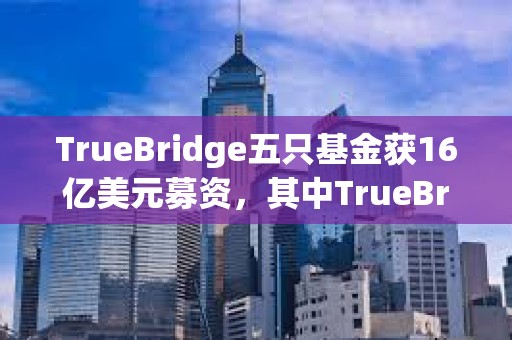 TrueBridge五只基金獲16億美元募資，其中TrueBridge Blockchain I融資6200萬美元