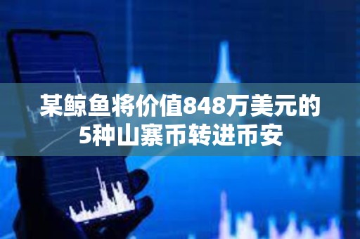 某鯨魚將價值848萬美元的5種山寨幣轉進幣安