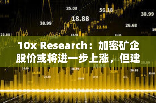 10x Research：加密礦企股價或將進一步上漲，但建議在比特幣看漲趨勢下投資