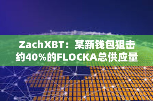 ZachXBT：某新錢包狙擊約40%的FLOCKA總供應(yīng)量