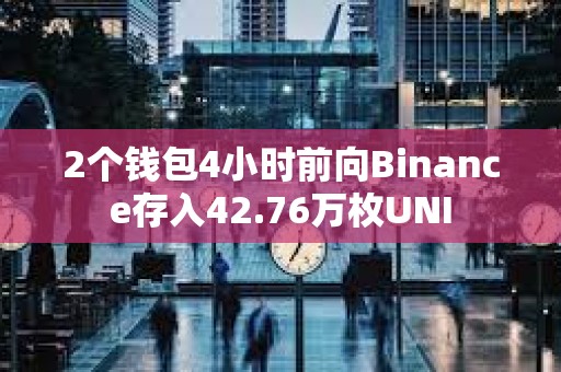 2個錢包4小時前向Binance存入42.76萬枚UNI