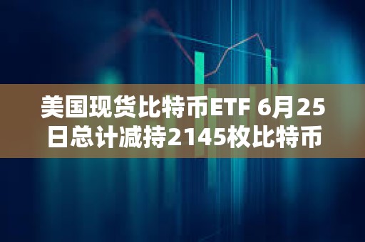 美國現(xiàn)貨比特幣ETF 6月25日總計減持2145枚比特幣