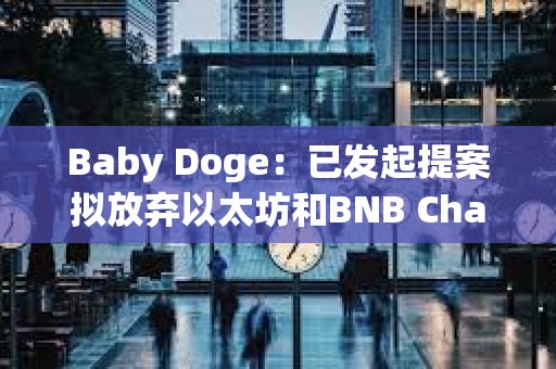 Baby Doge：已發起提案擬放棄以太坊和BNB Chain上的代幣合約