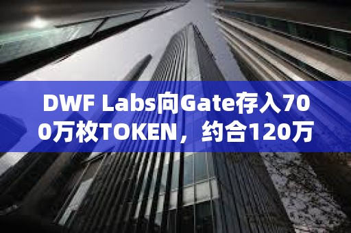 DWF Labs向Gate存入700萬枚TOKEN，約合120萬美元
