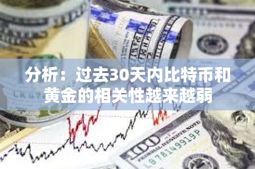 分析：過去30天內(nèi)比特幣和黃金的相關(guān)性越來越弱