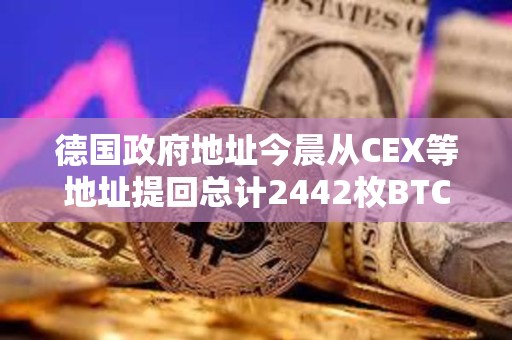 德國政府地址今晨從CEX等地址提回總計2442枚BTC