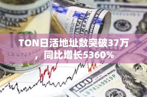 TON日活地址數突破37萬，同比增長5360%