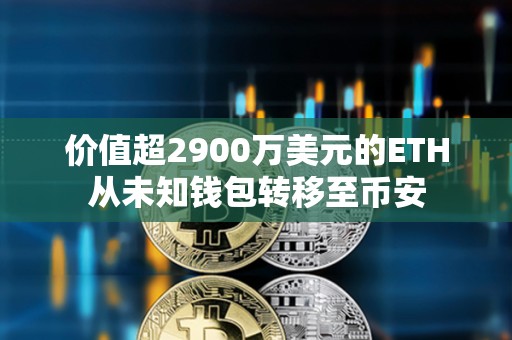 價值超2900萬美元的ETH從未知錢包轉移至幣安