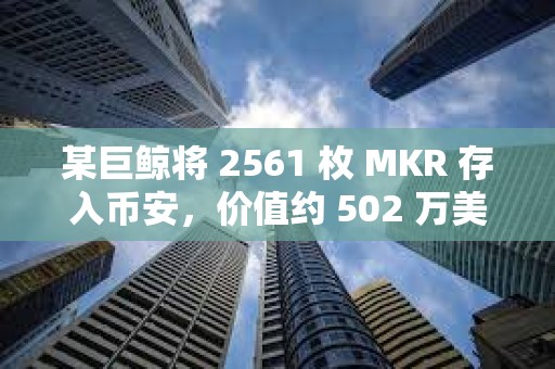 某巨鯨將 2561 枚 MKR 存入幣安，價(jià)值約 502 萬(wàn)美元