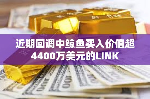 近期回調中鯨魚買入價值超4400萬美元的LINK