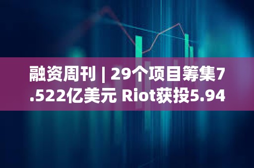 融資周刊 | 29個項目籌集7.522億美元 Riot獲投5.944億美元