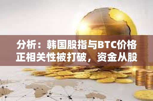 分析：韓國股指與BTC價格正相關性被打破，資金從股市轉向加密市場