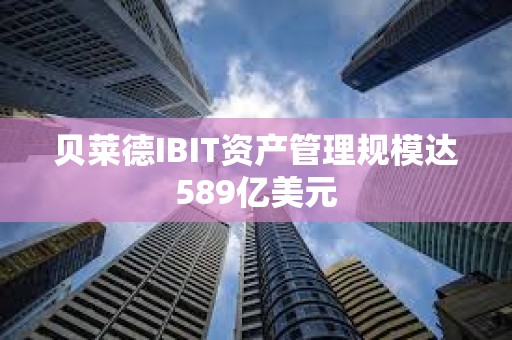貝萊德IBIT資產管理規模達589億美元