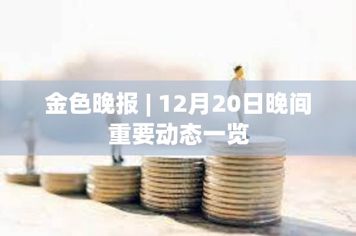 金色晚報 | 12月20日晚間重要動態一覽
