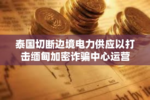 泰國切斷邊境電力供應以打擊緬甸加密詐騙中心運營