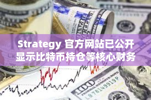 Strategy 官方網站已公開顯示比特幣持倉等核心財務數據