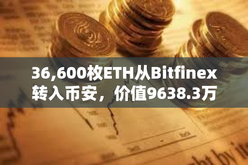 36,600枚ETH從Bitfinex轉入幣安，價值9638.3萬美元
