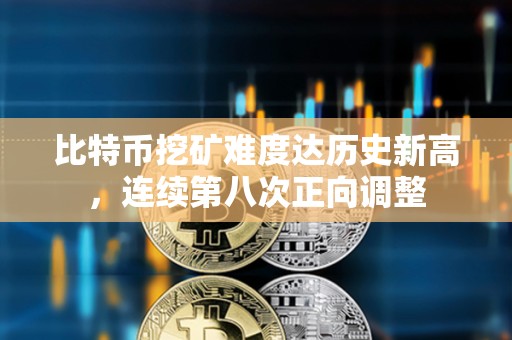 比特幣挖礦難度達歷史新高,連續第八次正向調整 比特幣挖礦難度達歷史新高,連續第八次正向調整