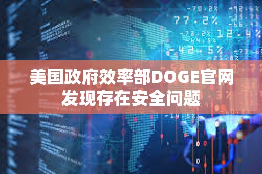 美國政府效率部DOGE官網發現存在安全問題