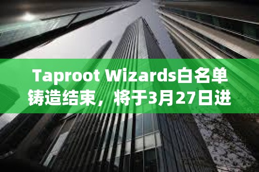 Taproot Wizards白名單鑄造結束,將于3月27日進行公售 Taproot Wizards白名單鑄造結束,將于3月27日進行公售
