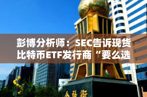 彭博分析師：SEC告訴現貨比特幣ETF發行商“要么選擇現金創建，要么等待”