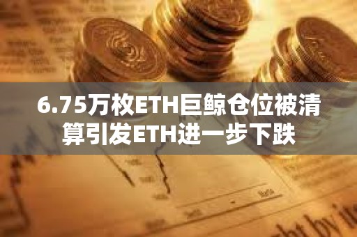 6.75萬枚ETH巨鯨倉位被清算引發(fā)ETH進一步下跌