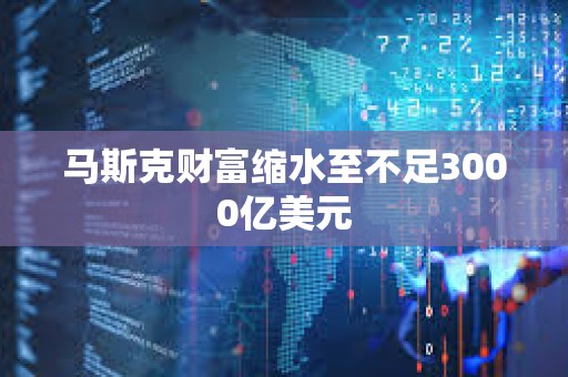 馬斯克財富縮水至不足3000億美元