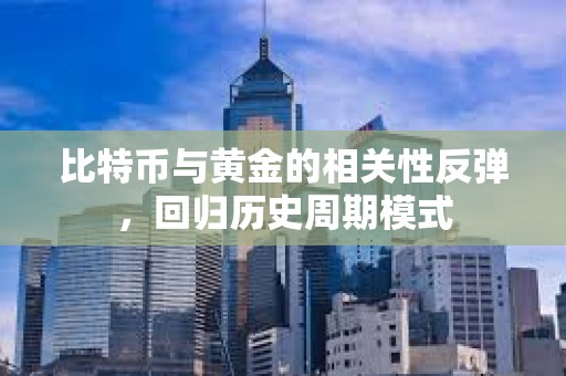 比特幣與黃金的相關性反彈，回歸歷史周期模式