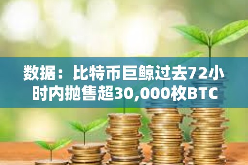 數據：比特幣巨鯨過去72小時內拋售超30,000枚BTC