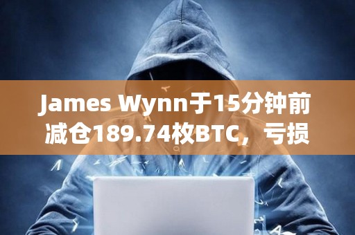James Wynn于15分鐘前減倉189.74枚BTC，虧損13.5萬美元