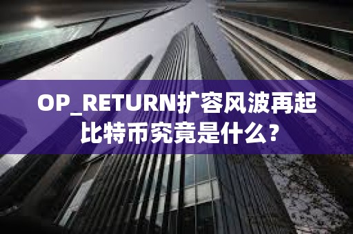 OP_RETURN擴容風波再起 比特幣究竟是什么？