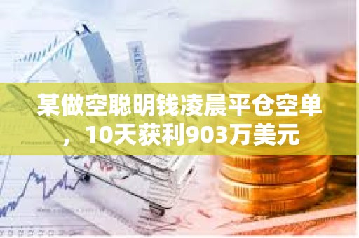 某做空聰明錢凌晨平倉空單，10天獲利903萬美元