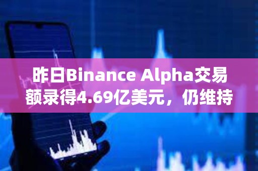昨日Binance Alpha交易額錄得4.69億美元，仍維持于低位