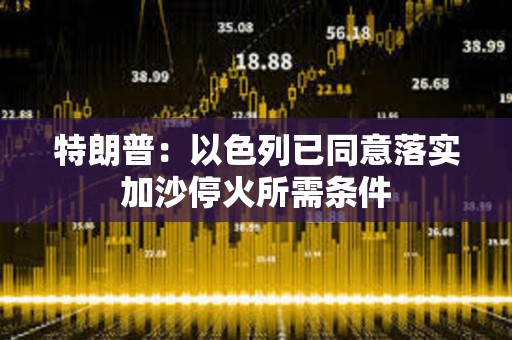 特朗普：以色列已同意落實加沙停火所需條件