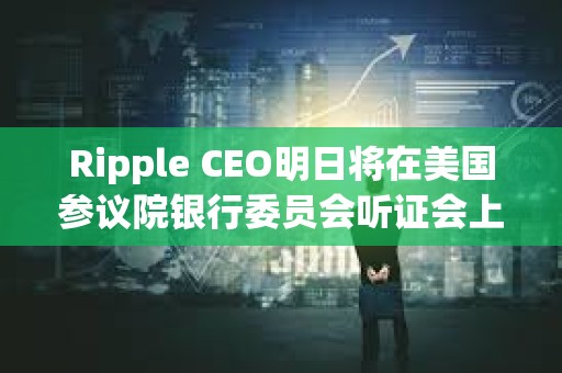 Ripple CEO明日將在美國參議院銀行委員會聽證會上作證
