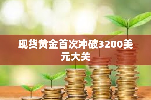 現(xiàn)貨黃金首次沖破3200美元大關(guān)