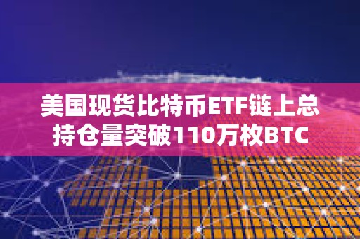 美國現貨比特幣ETF鏈上總持倉量突破110萬枚BTC