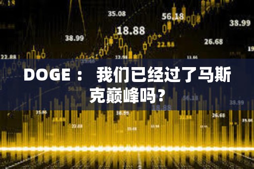 DOGE ： 我們已經(jīng)過了馬斯克巔峰嗎？