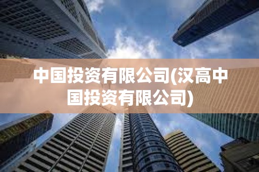中國投資有限公司(漢高中國投資有限公司)