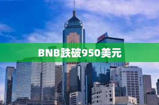 BNB跌破950美元