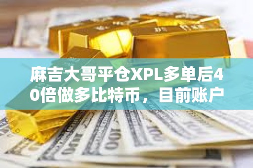 麻吉大哥平倉XPL多單后40倍做多比特幣，目前賬戶仍浮虧超1500萬美元
