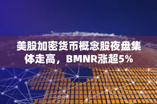 美股加密貨幣概念股夜盤集體走高，BMNR漲超5%