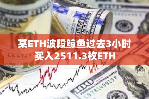 某ETH波段鯨魚過去3小時買入2511.3枚ETH